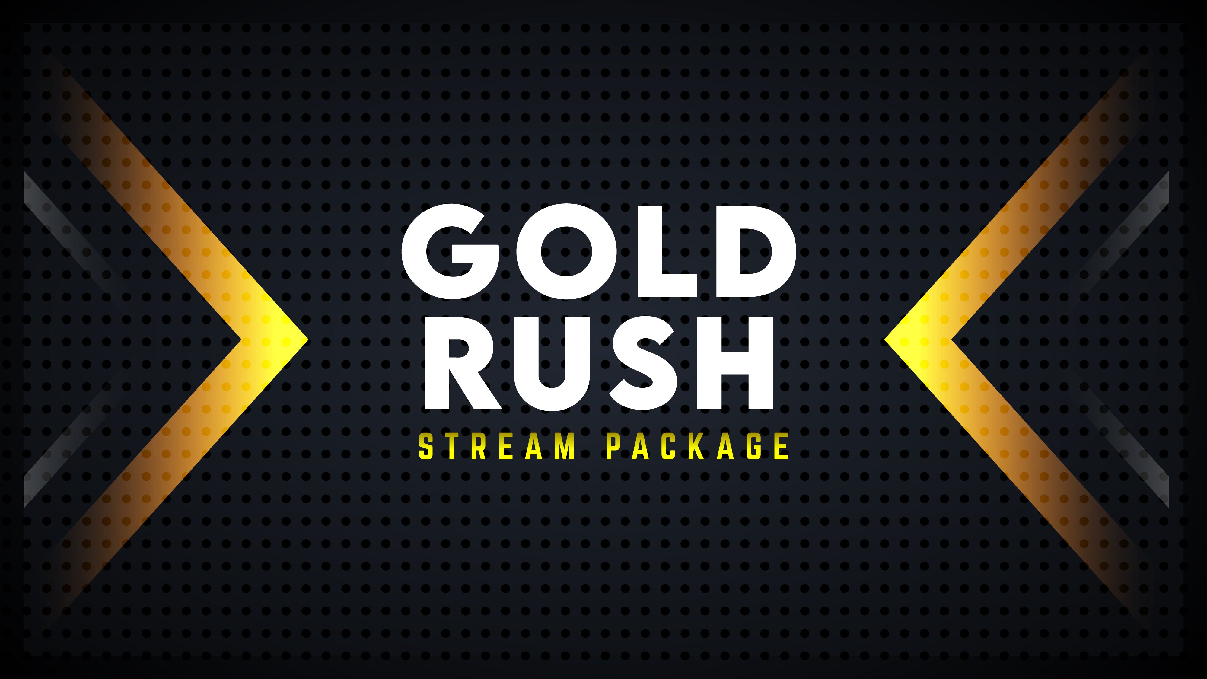 Static stream overlay package gold rush thumbnail stream designz