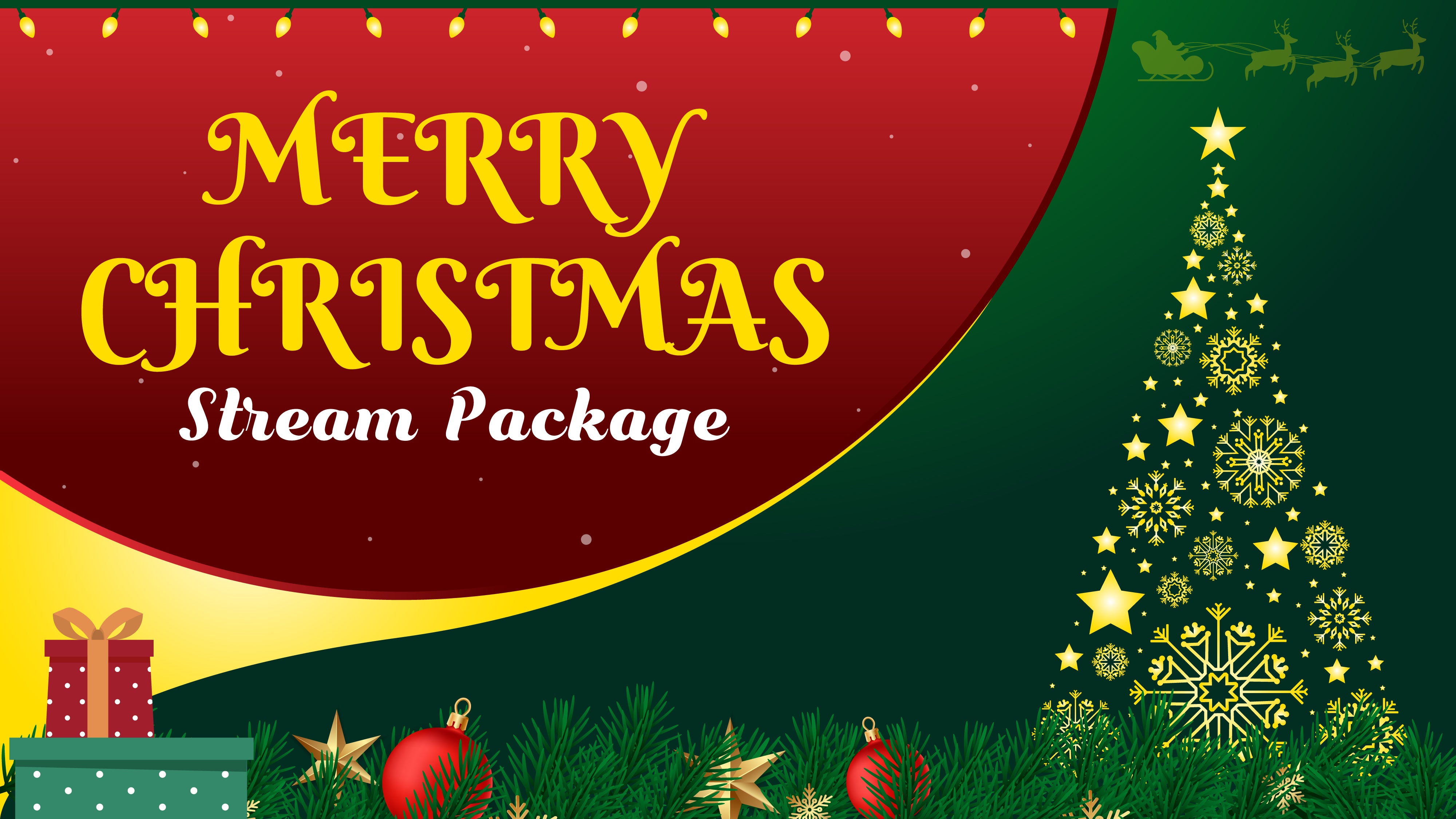 Merry Christmas stream package thumbnail stream designz