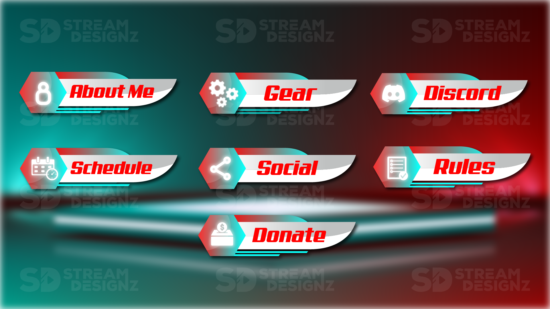 Twitch panels radiate preview image stream designz