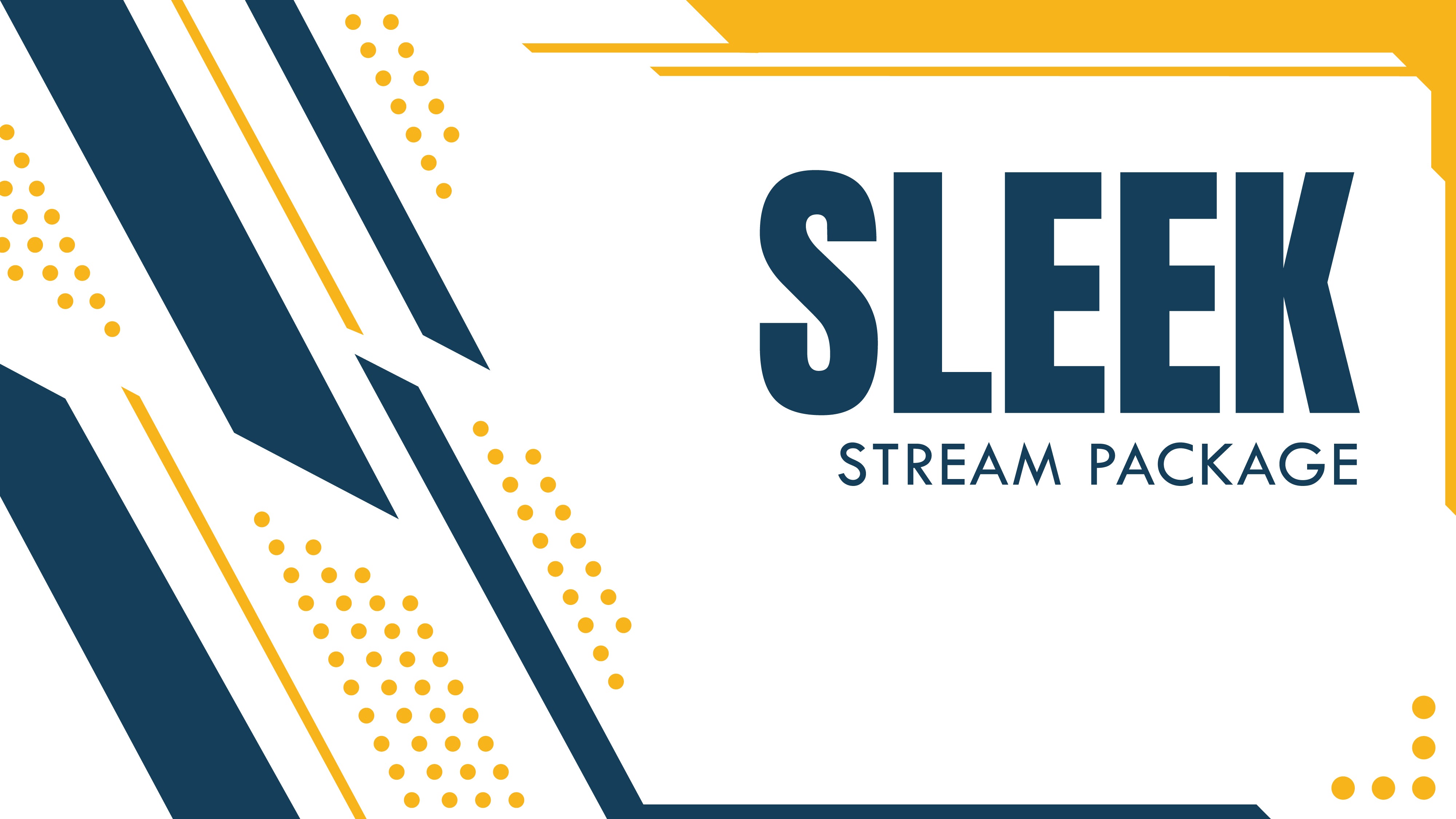 Stream overlay package sleek yellow and blue thumbnail stream designz