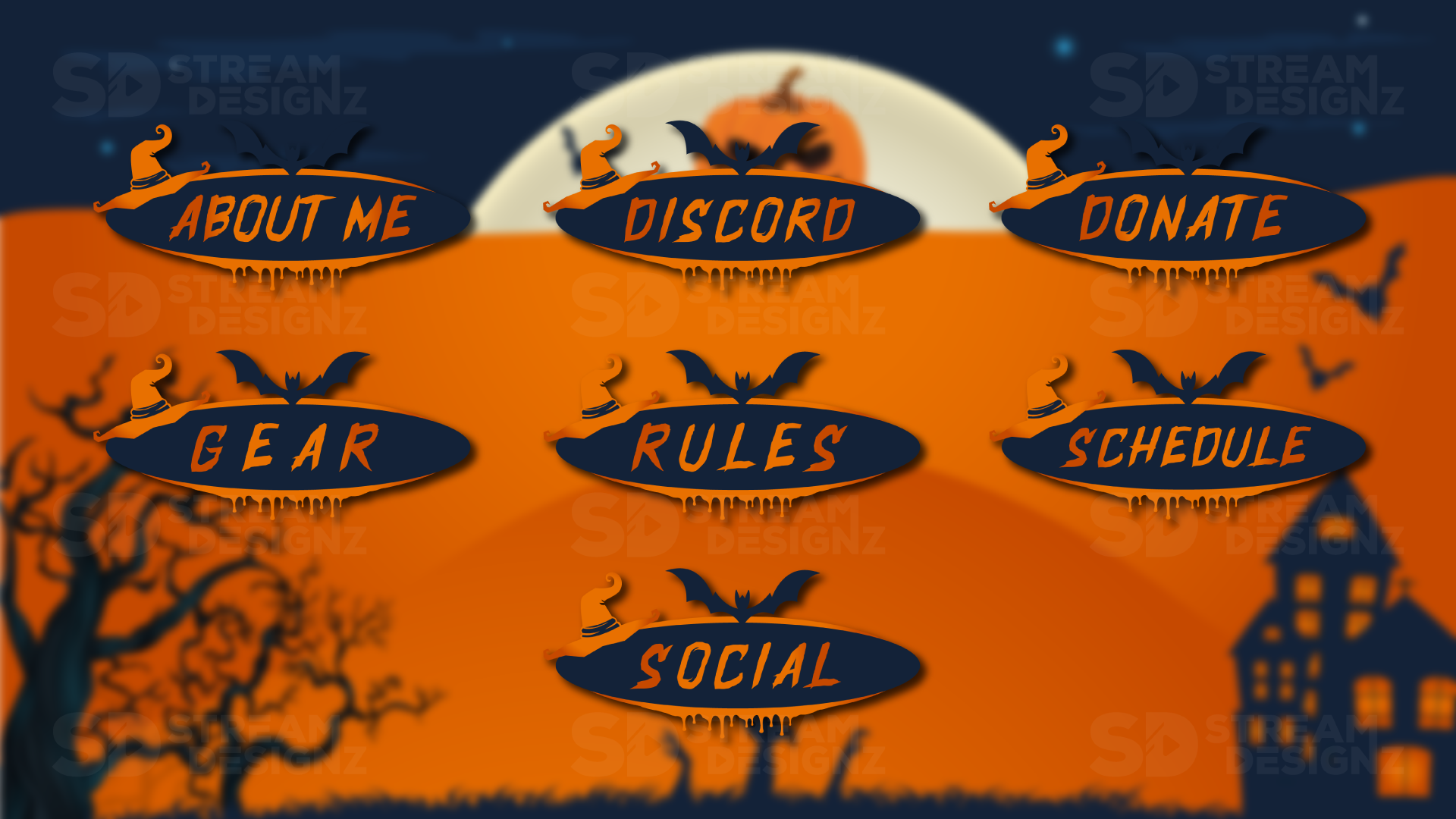 twitch panels spooky szn stream designz