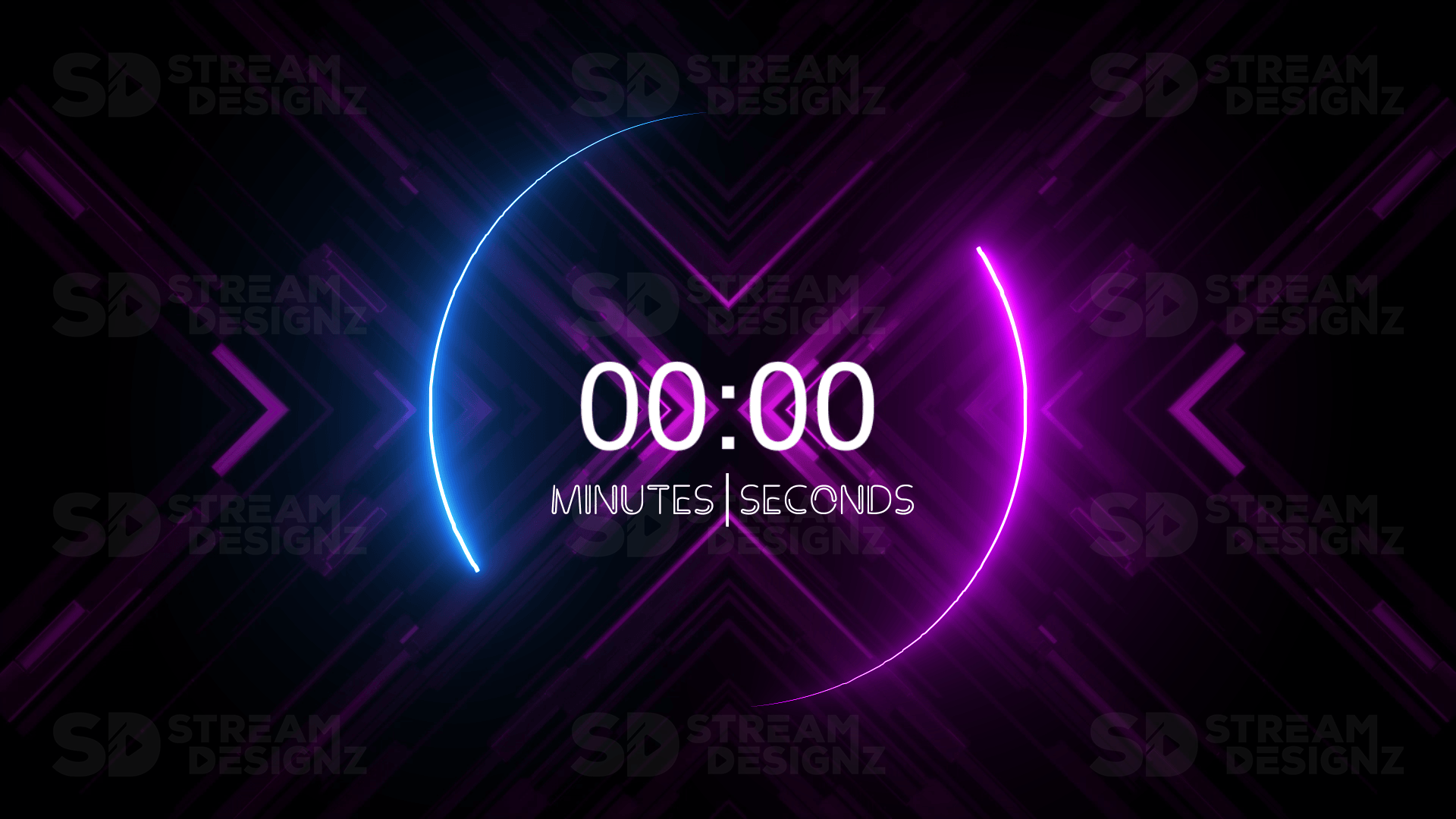 5 minute count up timer illuminate preview video stream designz